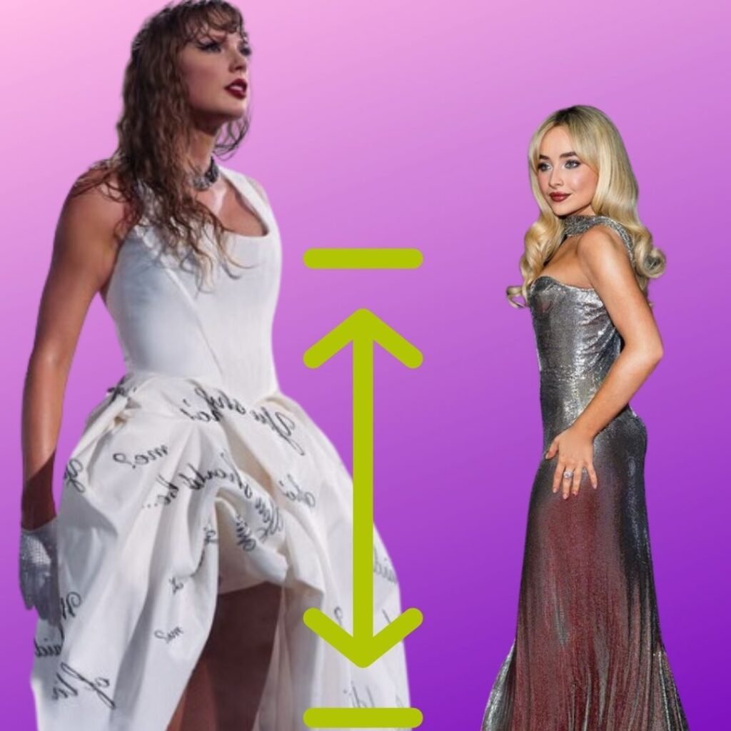 Sabrina Carpenter vs Taylor Swift height comparison