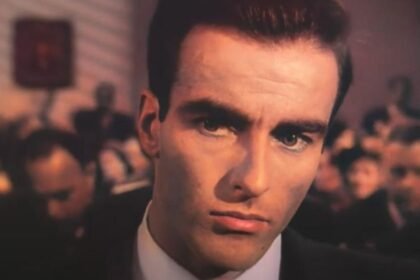 Edward Montgomery Clift with a serious look on his face