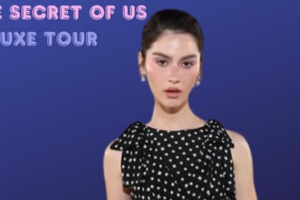 Gracie Abrams front pose and THE SECRET OF US DELUXE TOUR written on left side