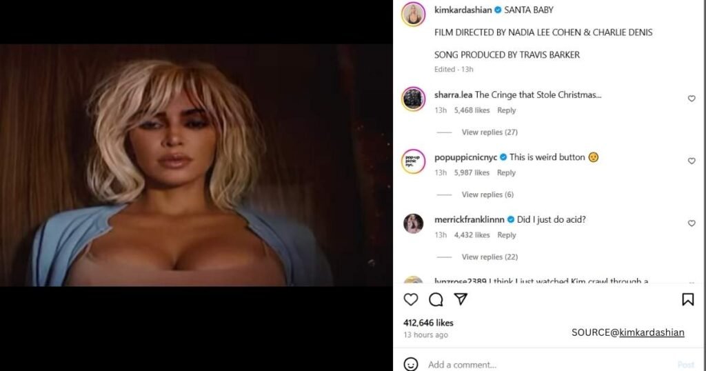 Kim Kardashian Instagram post and reactions